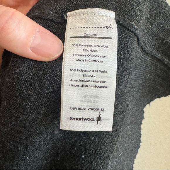 Smartwool Men's XL Sparwood Half Zip Sweater Black Layering Gorpcore Minimal - Picture 5 of 11